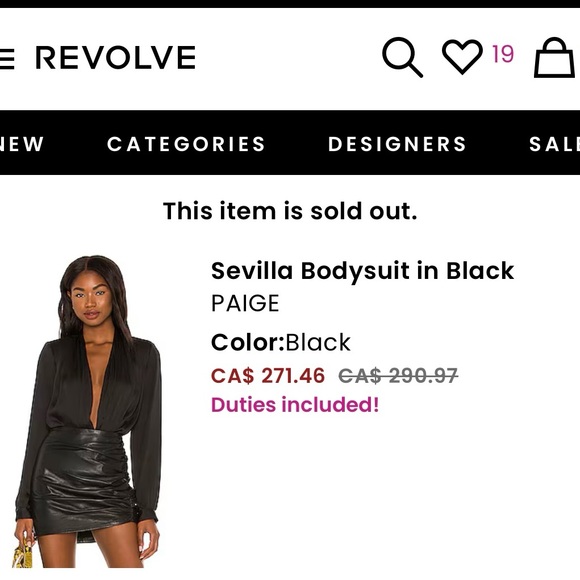 PAIGE SEVILLA bodysuit NWT black - Picture 8 of 8